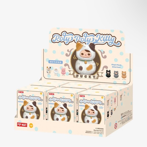 PUCKY Roly-Poly Kitty Series-Vinyl Plush Blind Box(pick one) - Picture 2 of 8